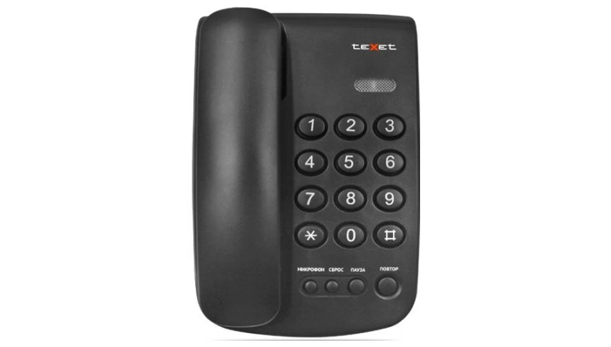 Проводной телефон Texet TX-241 Black (Черный)