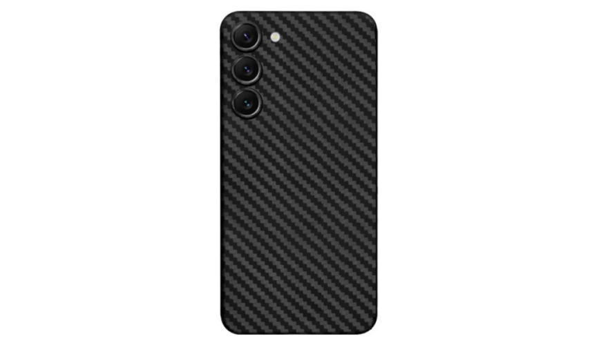 Чехол-накладка силикон под карбон для Samsung Galaxy A25 Черный