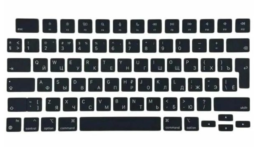 Русифицированные клавиши для Macbook Pro Black