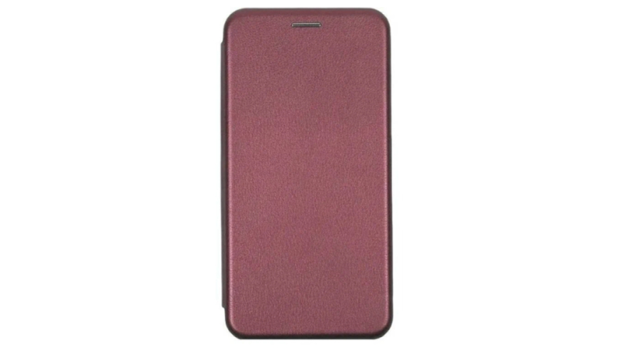 Чехол-книжка для iPhone 16 Бордовый (боковая)