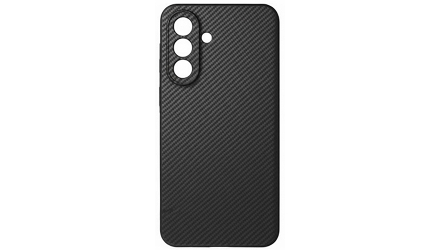 Чехол-накладка силикон под карбон для Samsung Galaxy A37 Черный