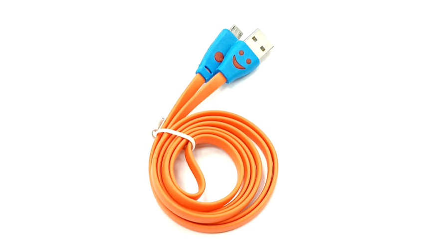 Кабель Sempai USB-USB Micro Светящийся Orange 1m