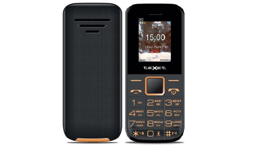 Мобильный телефон Texet TM-202 Dual Sim Black (Черный)