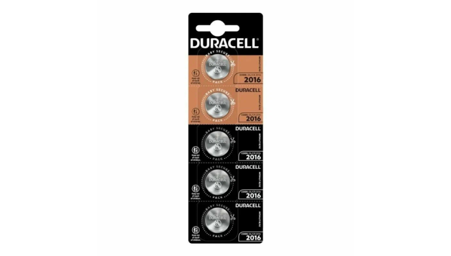 Набор батареек Duracell CR2016 (5шт)