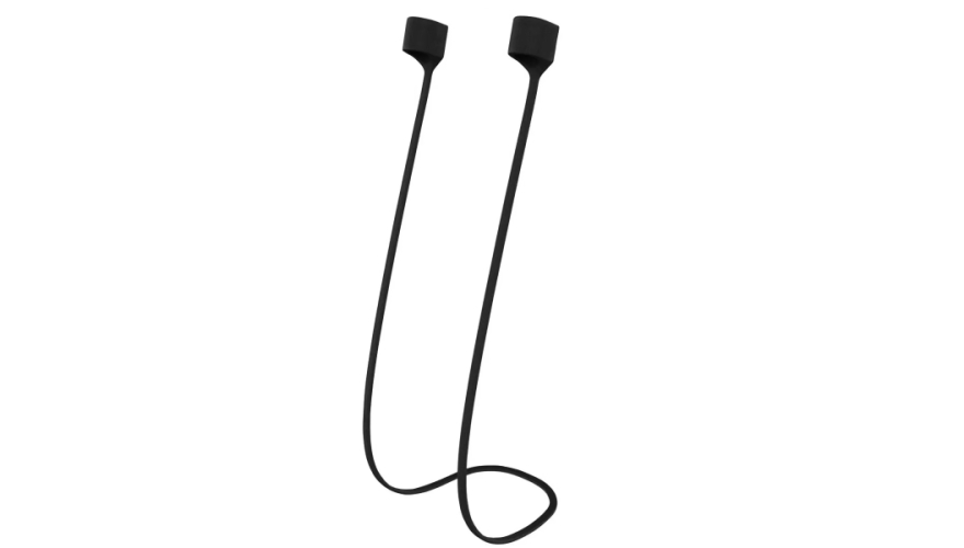 Шнурок силиконовый для Apple AirPods Черный