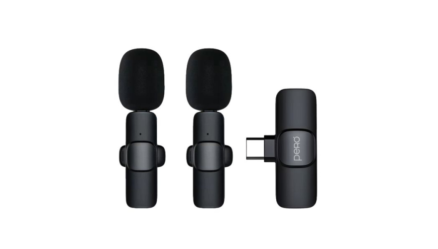 Беспроводной микрофон PERO CM02 (2 микрофона) Black (Черный)