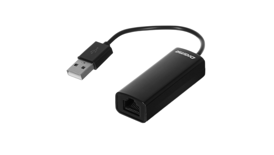 Ethernet-адаптер Digma D-USB2-LAN100 Черный