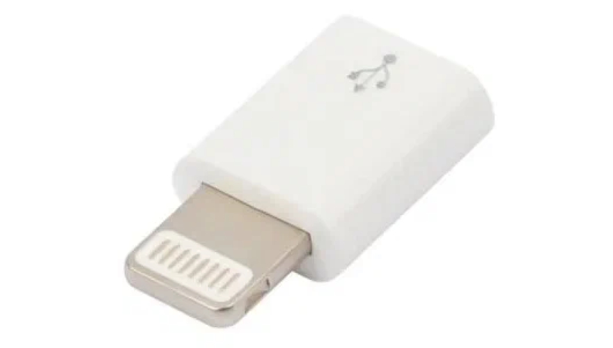 Переходник Micro USB - Lightning Белый